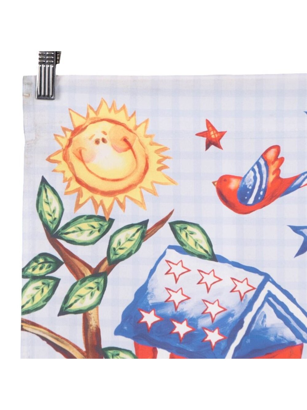 Patriotic Birdhouse Garden Flag July 4th USA Sun Stars Bird 12X18 Outdoor Toland - Picture 2 of 5